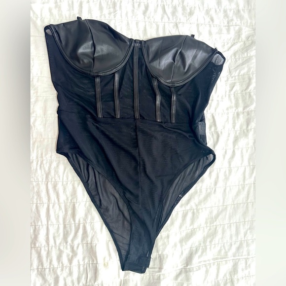 Tops - Stylish Black Mesh One Piece for Woman NWOT